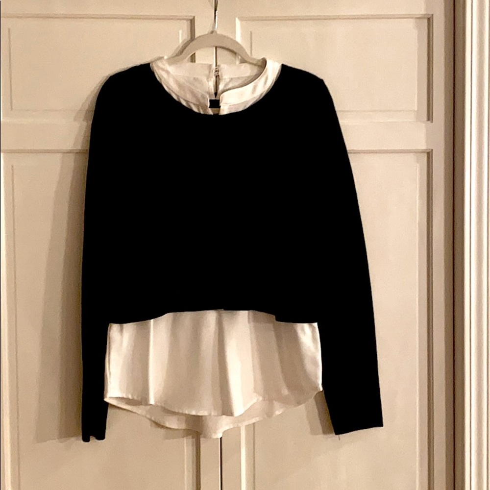 White House Black Market sweater/attached blouse .